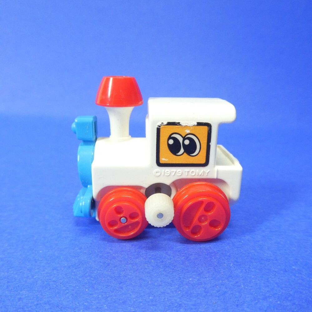 Wind Up Toy Train Engine Tomy Japan 1979 Vintage Plastic WORKS!